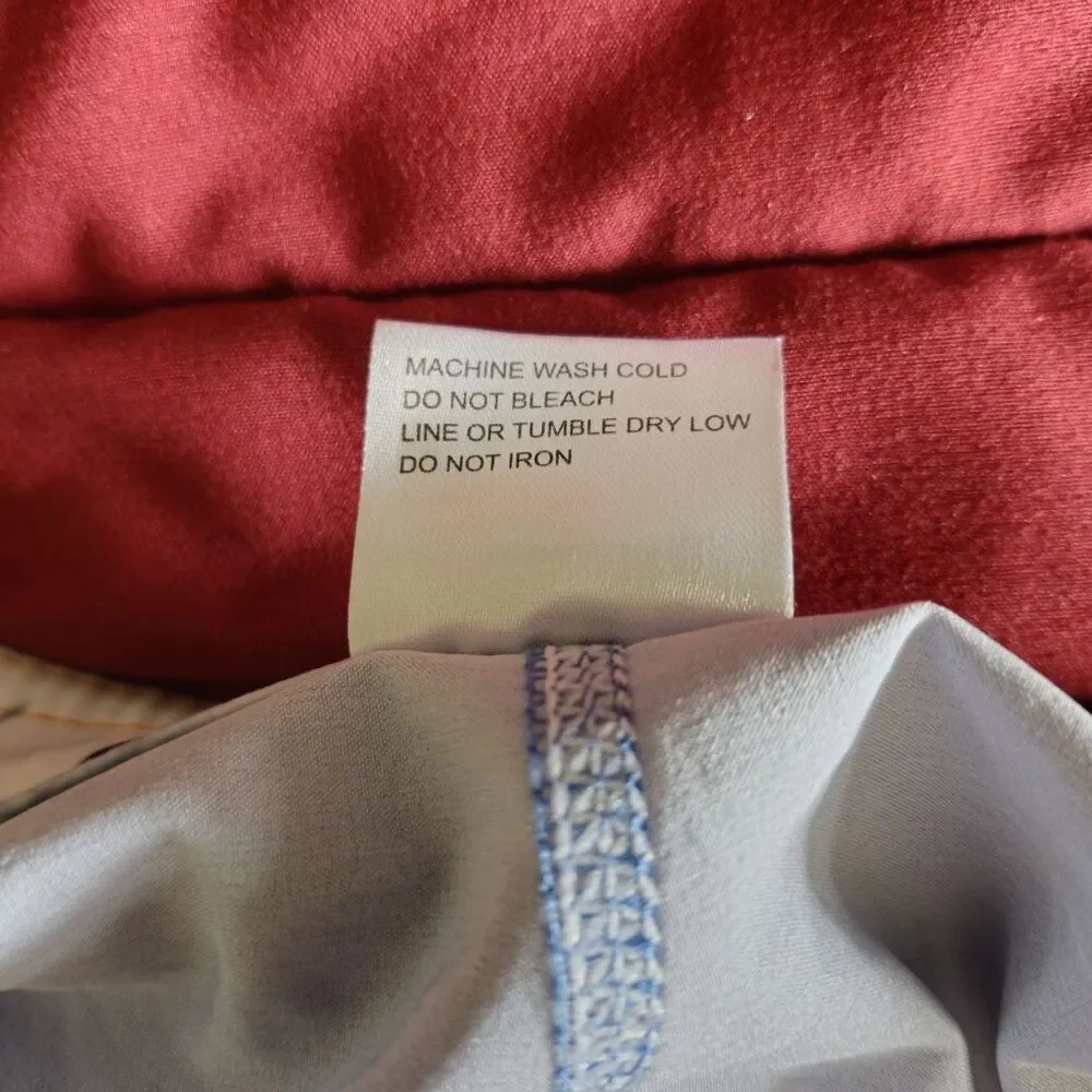 Ron Jon Surf Shorts Men 34 Blue Peach Beach Graphic Hawaiian Floral Zip Pocket - Picture 10 of 10